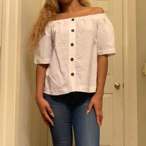 White off shoulder top